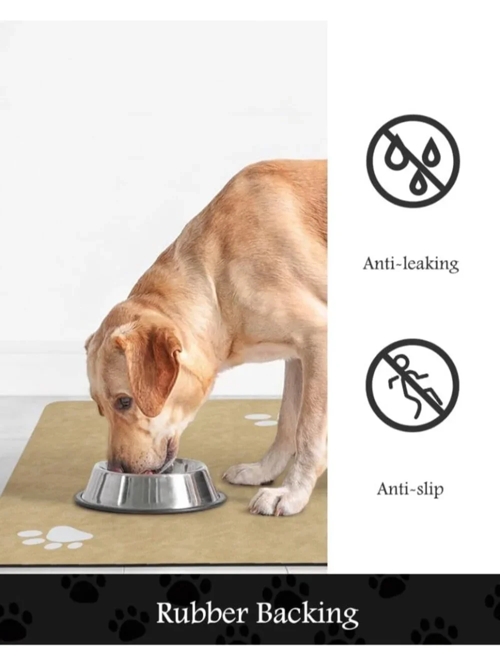 New Pet Feeding Mat Absorbent Dog Mat for Food & Water Bowl No Stains Quick Dry